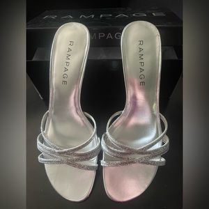 Silver Glitter Heels